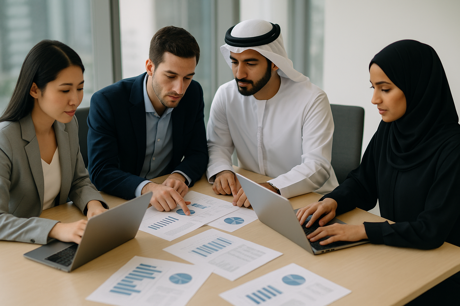 UAE business group accountant managing intercompany transactions between related entities