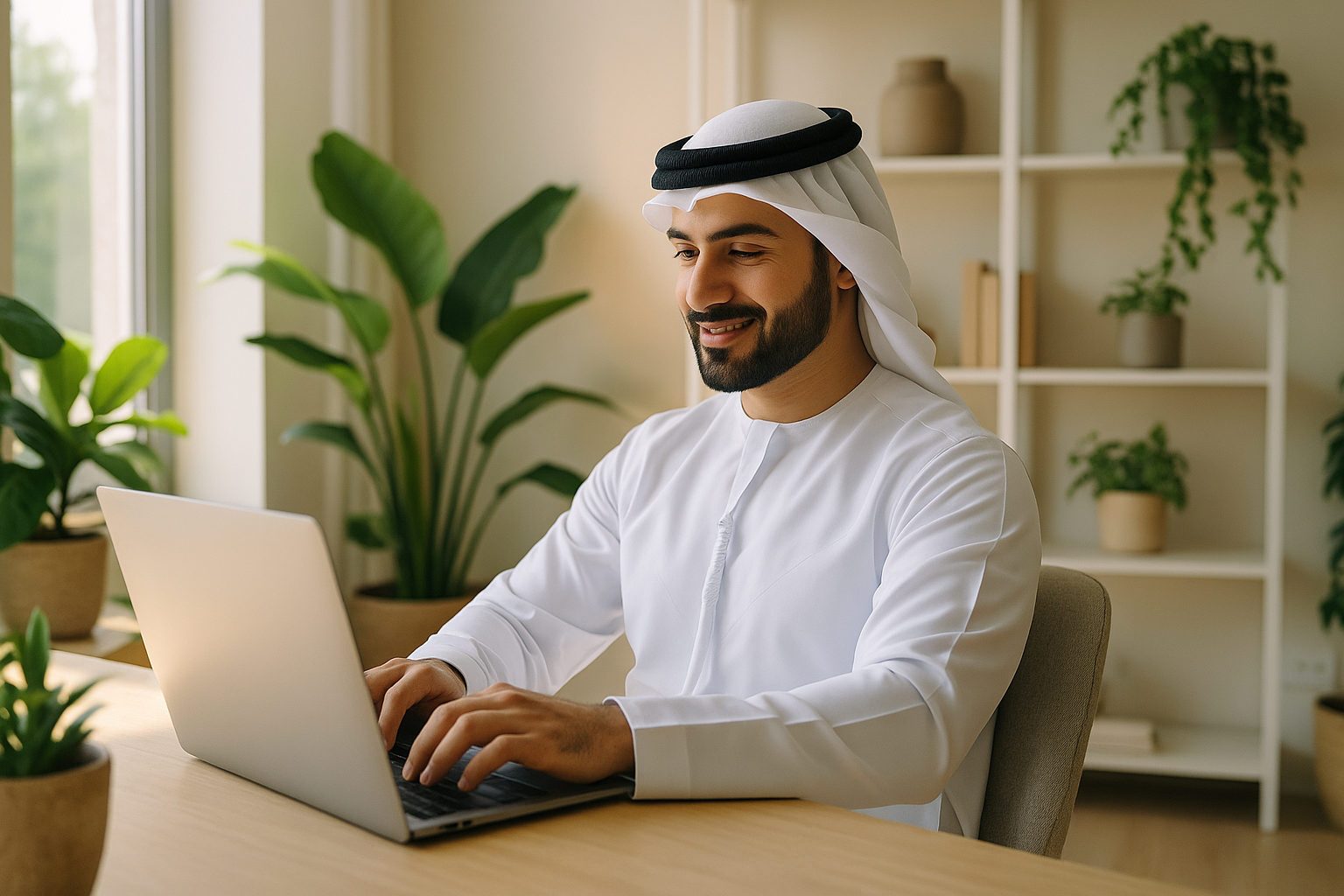 UAE employee working part-time remotely — employer reviewing MOHRE part-time work permit requirements