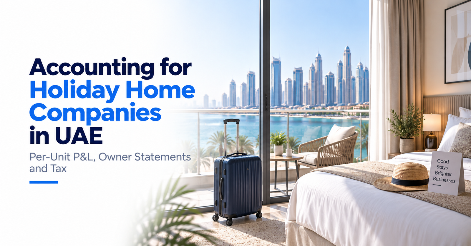 Accounting for Holiday Home Companies in UAE: Per-Unit P&L, Owner Statements and Tax