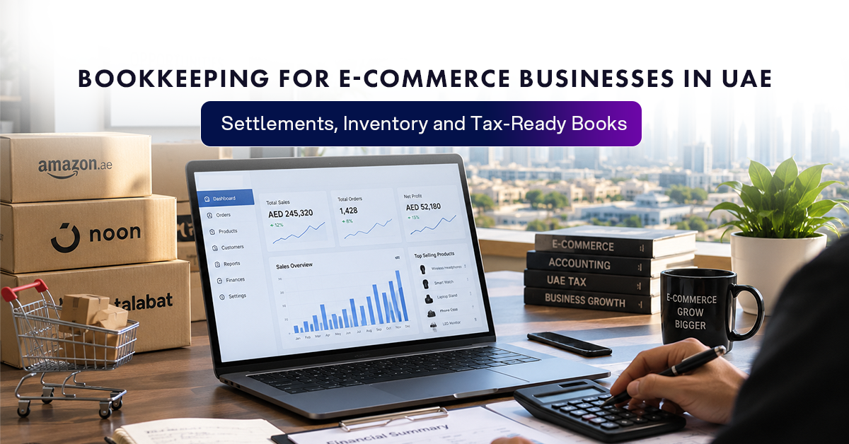 Bookkeeping for E-commerce Businesses in UAE: Settlements, Inventory and Tax-Ready Books
