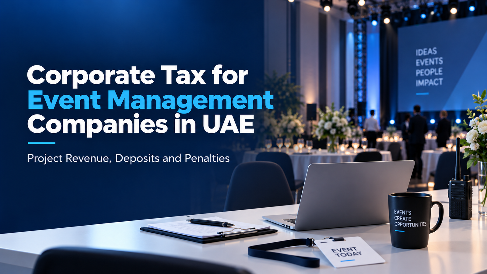 Corporate Tax for Event Management Companies in UAE: Project Revenue, Deposits and Penalties