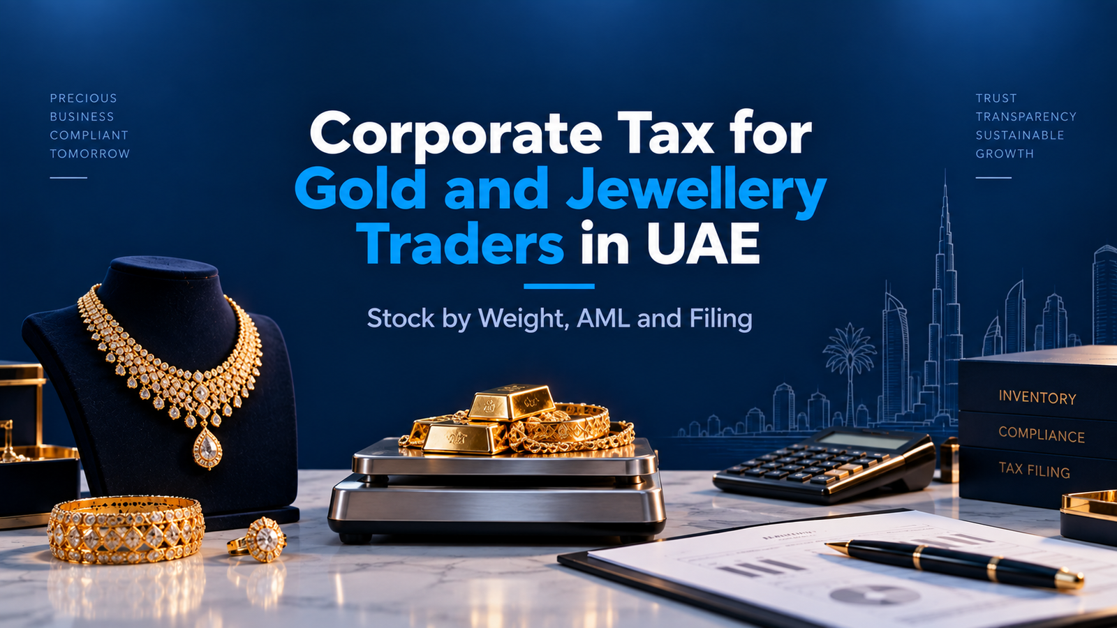 Corporate Tax for Gold and Jewellery Traders in UAE: Stock by Weight, AML and Filing