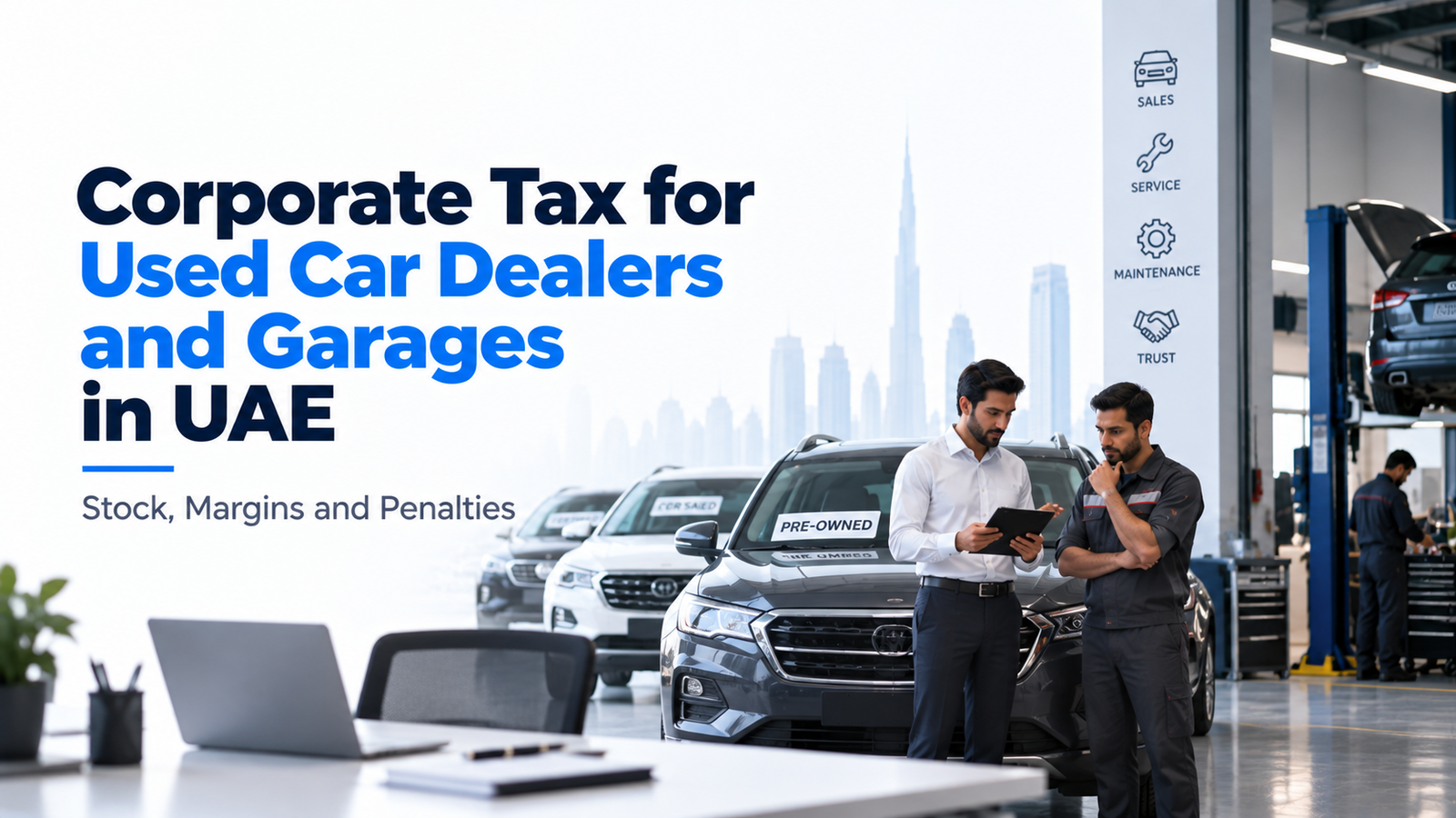 Corporate Tax for Used Car Dealers and Garages in UAE: Stock, Margins and Penalties