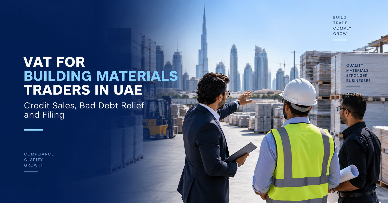 VAT for Building Materials Traders in UAE: Credit Sales, Bad Debt Relief and Filing