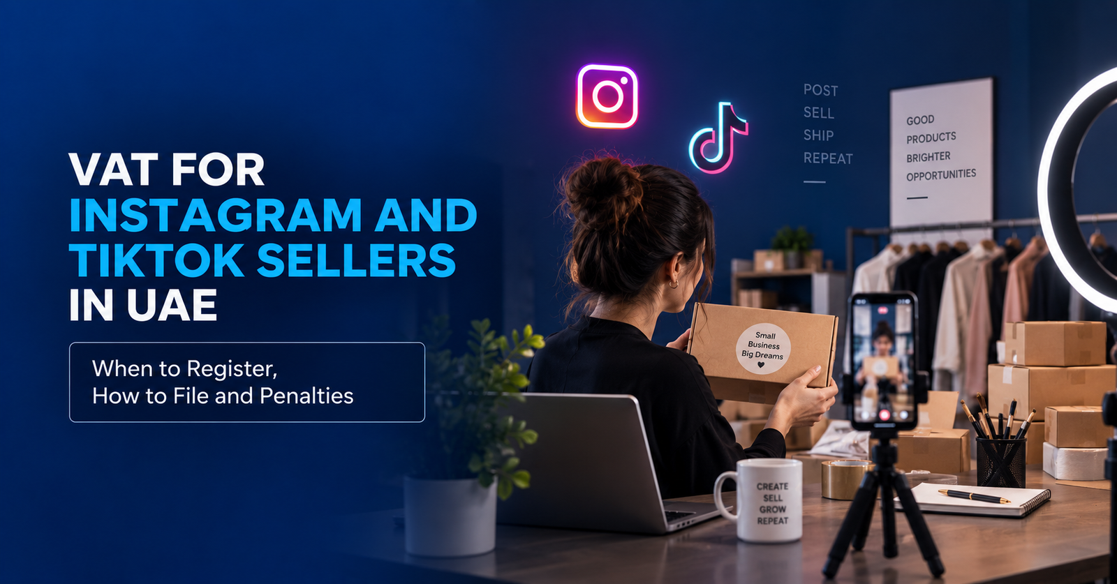 VAT for Instagram and TikTok Sellers in UAE: When to Register, How to File and Penalties