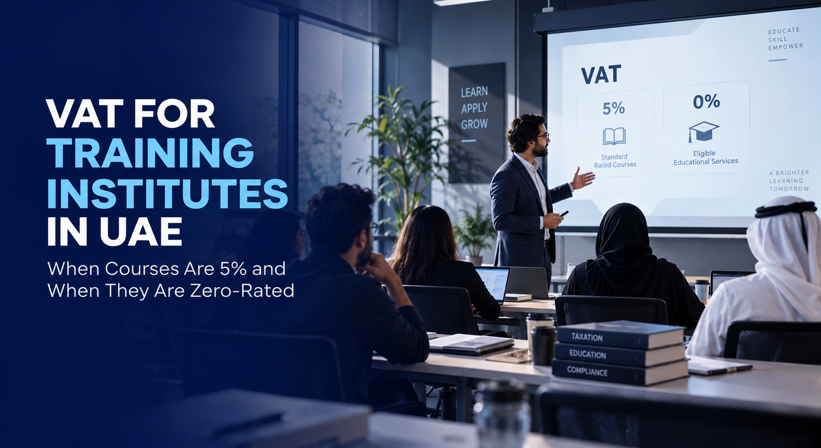VAT for Training Institutes in UAE: When Courses Are 5% and When They Are Zero-Rated